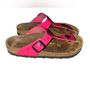 Birkenstocks Hot Pink Gizeh Sandal 37/7
